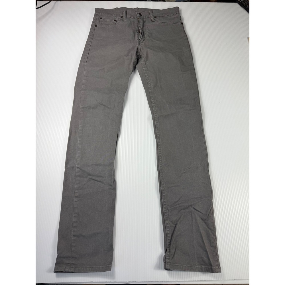 Levi's 513 Slim‎ Fit Gray Jeans Modern Stretch Denim Pants W32 L36